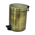 Antik Pedallı Çöp Kovası Paslanmaz 5lt - Antik Sarı - 5 lt