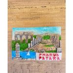 Antik Pharus Patara Mıknatıslı Dekoratif Magnet, Tarihi Kalıntı Temalı, El Yapımı Buzdolabı Süsü