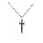 Antik Savaşçı Kılıç Figürlü Unisex Kolye – 60 Cm Zincirli, Gotik Ve Tarihi Tarz Metal Takı