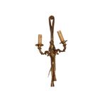 Antika 2 Kollu Pirinç Duvar Aplik 62x24x21cm 1 Adet