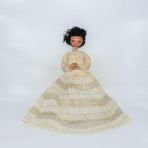 Antika El Yapimi Bebek - Gelinlik Giymis Antika Bebek - Biblo - 36 Cm