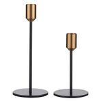 Antika Modern Şamdan Stand Dekorasyonları Dekorasyon Için istikrarlı Tabanla Yemek Odası Yemek Odası Yatak Odası Kitaplık Ev Düğün 2pcs Metal Mum Tutucu Ev Dekorasyon