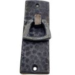 Antika Tarz Dekoratif Pirinç Dik Dövme Mobilya Kulbu - 90X31 Mm, Oksit Midastech