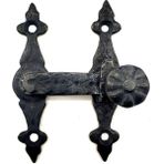 Antika Tarz Dekoratif Pirinç Kapı, Pencere Mandalı - 82X65 Mm, Oksit - 82 x 65 mm