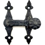 Antika Tarz Dekoratif Pirinç Kapı, Pencere Mandalı - 82X65 Mm, Oksit - Lisinya - 001-Renkli