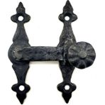 Antika Tarz Dekoratif Pirinç Kapı, Pencere Mandalı - 82X65 Mm, Oksit - Lisinya