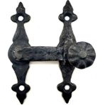 Antika Tarz Dekoratif Pirinç Kapı, Pencere Mandalı - 82X65 Mm, Oksit - Renkli