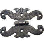 Antika Tarz Dekoratif Pirinç Menteşe - 63X45 Mm, Oksit