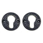 Antika Tarz Dekoratif Pirinç Oda Kilit Rozeti - 49MM, Oksit - 1 Adet