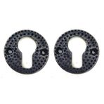 Antika Tarz Dekoratif Pirinç Oda Kilit Rozeti - 49MM, Oksit Tdrtr - Siyah - Standart