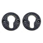 Antika Tarz Dekoratif Pirinç Oda Kilit Rozeti - 49MM, Oksit - Tek Ebat