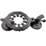 Antika Tarz Dekoratif Pirinç Osmanlı Kapı Tokmağı, Taktak - 265X75MM, Oksit - 265 x 75 mm