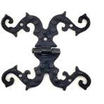 Antika Tarz Dekoratif Pirinç Süslü Menteşe - 100X90 Mm, Oksit Nemere Home - Çok Renkli