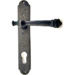 Antika Tarz Dekoratif Pirinç Taşra Banyo Kapı Kolu - 220X35 Mm, Oksit Nemere Home