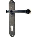 Antika Tarz Dekoratif Pirinç Taşra Banyo Kapı Kolu - 220X35 Mm, Oksit - Renkli