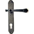 Antika Tarz Dekoratif Pirinç Taşra Banyo Kapı Kolu - 220X35 Mm, Oksit - standart