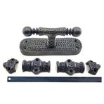 Antika Tarz Dekoratif Pirinç Üstten İspanyolet - 133X40 Mm, Oksit Tg-1395 340284