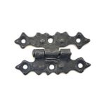Antika Tarz Dekoratif Pirinç Yıldız Menteşe - 63x36 Mm, Oksit