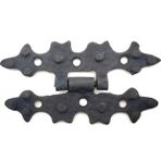 Antika Tarz Dekoratif Pirinç Yıldız Menteşe - 84X44 Mm, Oksit - Lisinya - 001-Renkli