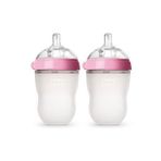 Antikolik Silikon Biberon 2'li 250ml Pembe - Orta Akışlı (3-6 AY)