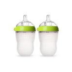 Antikolik Silikon Biberon 2'li 250ml Yeşil- Orta Akışlı (3-6 AY)