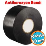 Antikorozyon Bandı Siyah Metal Boru Pas Önleme İzolasyon Sarma Bant 50 Mm X 30 Metre 1 Adet