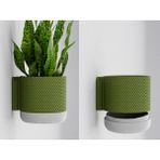 Antilop Flowpot | Modüler Duvar Bitki Saksısı - Yeşil - Beyaz