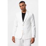 Antioch Beyaz Astarsız Torba Cepli Erkek Blazer Ceket - XL