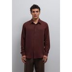 Antioch Bordo Teknik Regular Fit Erkek Gömlek - XL