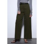 Antioch Haki Geniş Paça Kadın Pantolon - S