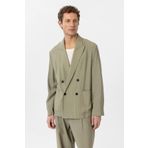 Antioch Haki Relax Fit Diagonel İnce Erkek Blazer Ceket