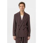 Antioch Kahve Relax Fit Diagonel Ince Erkek Blazer Ceket - S
