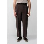 Antioch Koyu Kahve Lyocell Relaxed Fit Pileli Erkek Pantolon - S