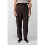 Antioch Koyu Kahve Lyocell Relaxed Fit Pileli Erkek Pantolon