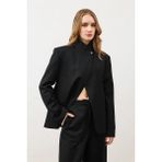 Antioch Siyah Dik Yaka Kadın Blazer Ceket - XS