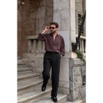 Antioch Siyah Relaxed Fit Pileli Erkek Pantolon