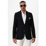 Antioch Siyah Torba Cepli Astarsız Erkek Blazer Ceket
