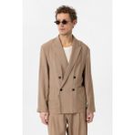 Antioch Vizon Relax Fit Diagonel Ince Erkek Blazer Ceket - XL