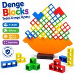 Antiola Denge Blocks Tetris Denge Oyunu 2-4 Kişilik Eğlenceli, Eğitici, Büyük Boy Denge Oyun Seti, 32 Parça