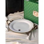 Antique White Kulplu Yuvarlak Tabak 31CM - 39 cm
