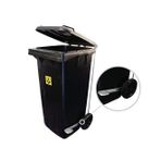 Antistatik ESD Siyah İletken Çöp Konteyneri 120 Litre