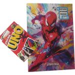 Antkırtasiyeaksesuar Spiderman Uno Oyun Kartı ve Spiderman Boyama Kitabı Paket Kalın Deste Örümcek Adam Temalıerkek Çocuk Hediyelik - Renkli