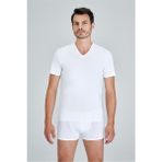 Antonio V Yaka Pamuklu Lacivert Erkek T-shirt