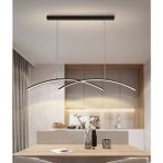 Antrasit 120CM Sarkıt LED Avize, 3000K Işık, Kumandalı, Modern Sarkıt, LED Lamba, Dekoratif Avize