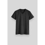 Antrasit Basic Kısa Kol Standart Kalıp V Yaka Erkek T-Shirt - 87912