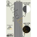 Antrasit-beyaz 60x270 Cm Yeni Nesil Akustik Ahşap Duvar Paneli