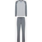 Antrasit Erkek Uzun Kollu Pamuklu Pijama Takımı - Renkli