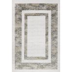 Antrasit Geometrik Pamuk Makinada Yıkanabilir Kaymaz Taban Dijital Makine Baskı Salon Halı-I-Lxs_Olympia-4067AA-300x400
