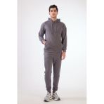 Antrasit Kapüşonlu Kanguru Cepli Regular Fit Erkek Sweatshirt