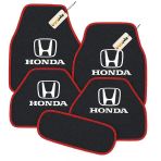 Antrasit Kırmızı Renk Honda Logolu Araç Halı Paspası 5 Parça Set Şık, Pratik Ve Kaymaz Tabanlı Oto Zemin Koruma